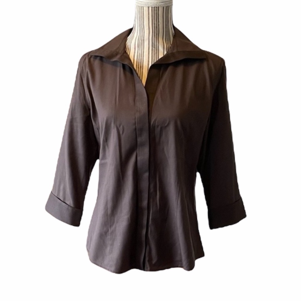 TALBOTS Wrinkle Resistant Casual Buttoned Down Blouse Petites 12P